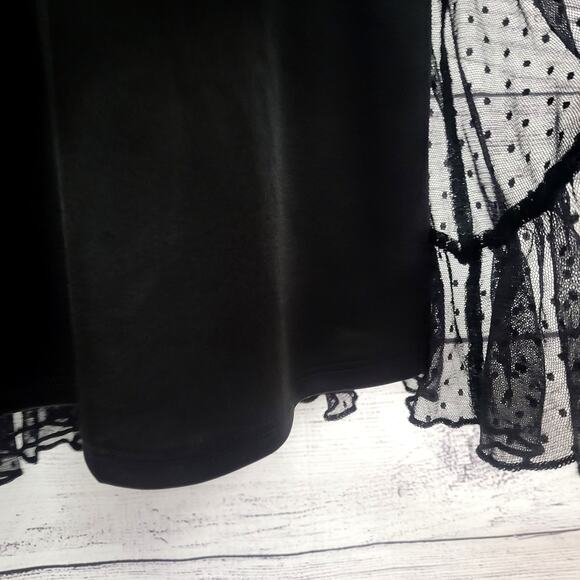 Wild Fable Swiss Dot Tiered Tulle Ruffle Whimsygoth Mini Dress Size S - Picture 2 of 6